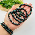 Bloodstone Round Bead Crystal Bracelets Gemstone Mala Bracelet