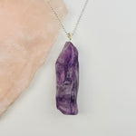 Amethyst Crystal Polished Jumbo Freeform Pendant -