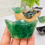 Rainbow Fluorite Yuanbao Crystal - Money Stone - By Weight -