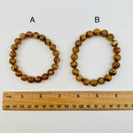 Gold Rutilated Round Bead Bracelet - Extra High Quality - You Choose -