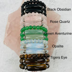 Gemstone Bar Bracelet with Silver Spacer - You Choose Style