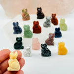 Gemstone Cat - Sitting Cat - Carved Stone - You Select the Gemstone -