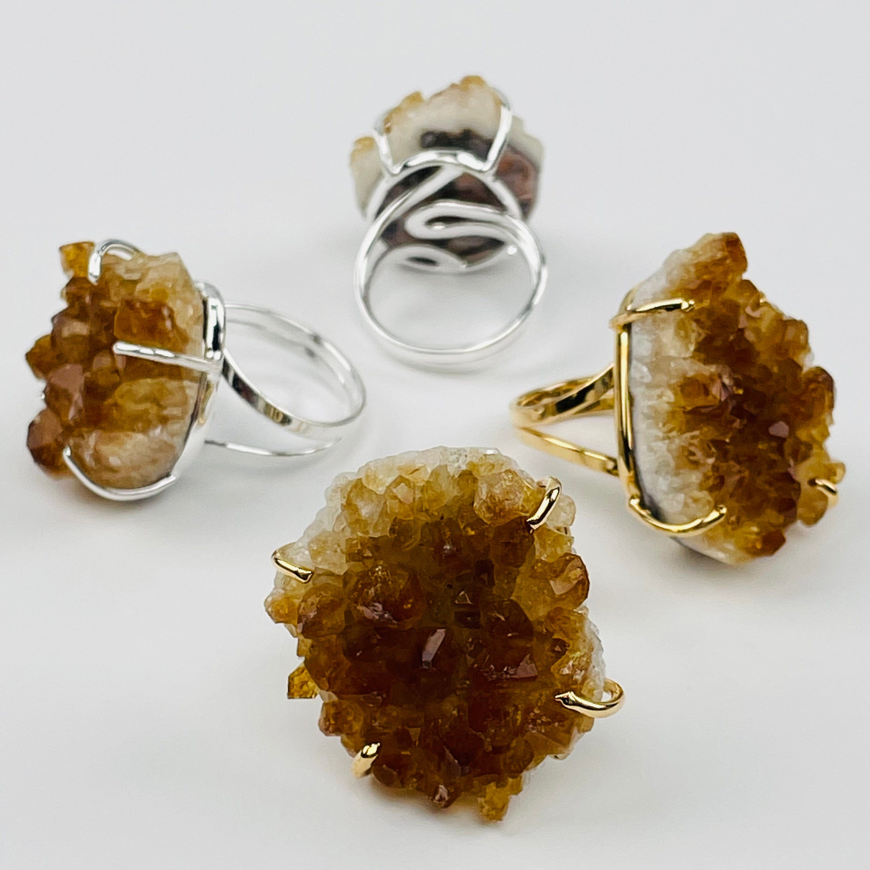 Crystal Cluster Ring (Amethyst, Citrine, or Crystal Quartz)