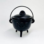 Cauldron with Triple Moon accent -- Christmas Decor