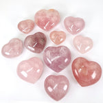 Rose Quartz Puff Polished Crystal Hearts - By Weight Spiritual Gift