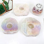 Angel Aura Rose Quartz Candle Holder