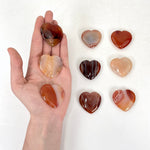 Carnelian Crystal Polished Hearts