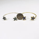 Double Star Druzy Adjustable Bracelet - Silver or Gold -