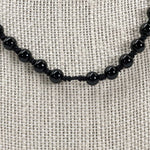 Black Obsidian Mala Bead Adjustable Necklace