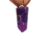 Amethyst Crystal Polished Point Pendant Charm