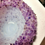 Amethyst Crystal Point Bowl - Handmade with Natural Stone Points - OOAK -