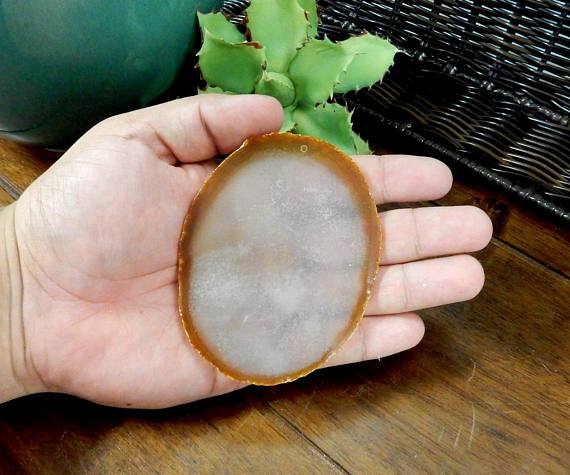 Agate Slices -Top Drilled - Size #2 LARGE AGATE - Crystal Craft Supply