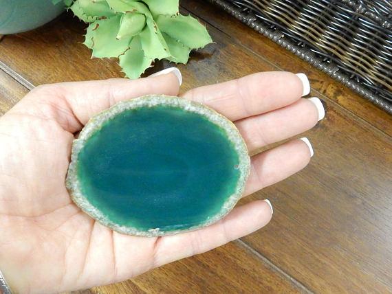 Agate Slices -Top Drilled - Size #2 LARGE AGATE - Crystal Craft Supply