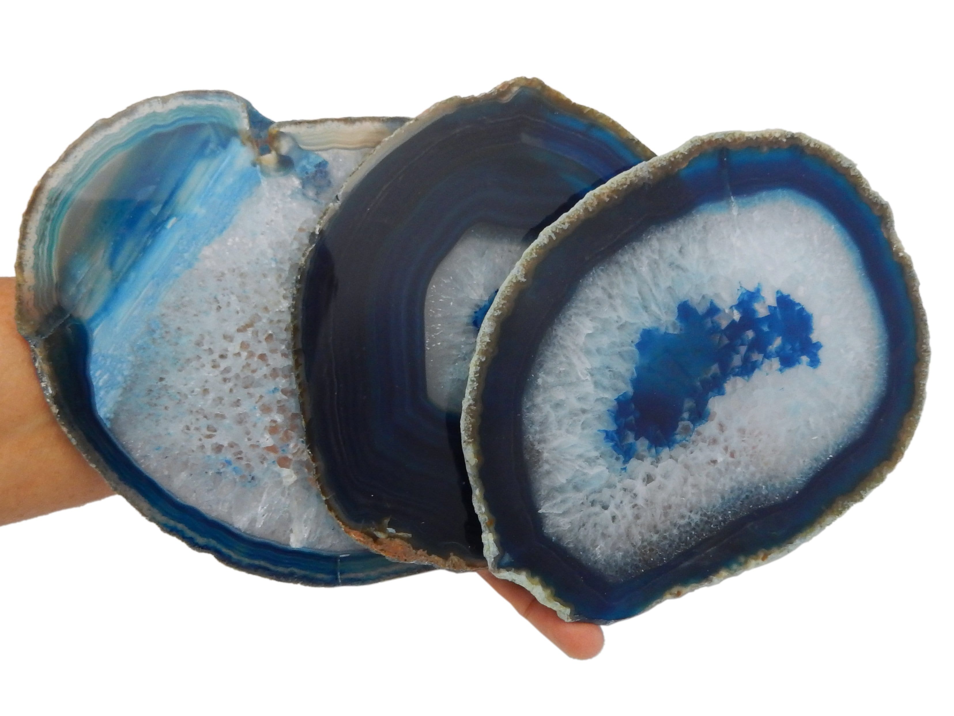 Blue Agate Slice - Agate Slices #7 - Gorgeous Display (AGBS)