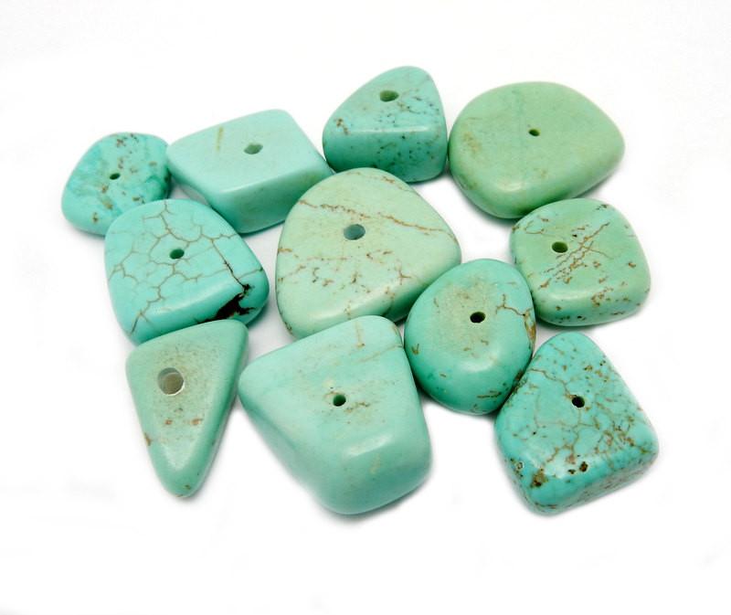 10pc Turquoise Magnesite Bead - Turquoise Howlite Beads