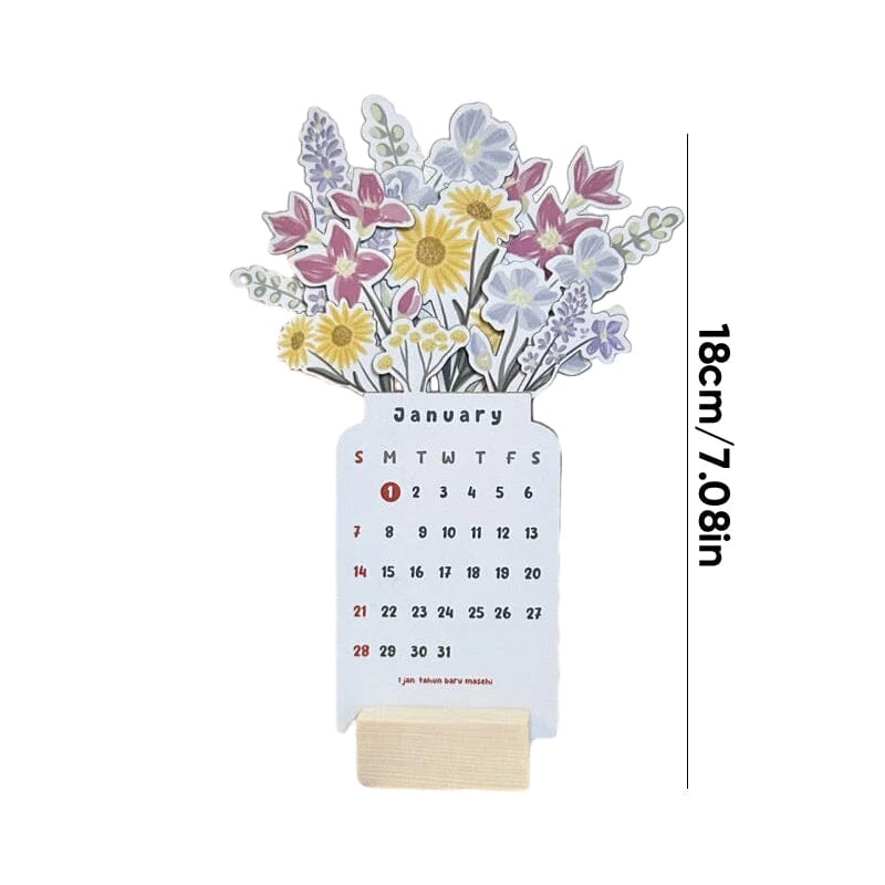 2024 Bloomy Flowers Desk Calendar