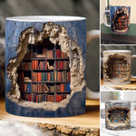 3D Bookshelf Mug