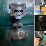 Piston Skull Face Sculpture