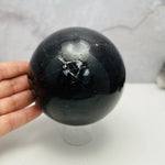 Black Tourmaline with Hematite Polished Sphere - OOAK - (DOOAK-S3-37)