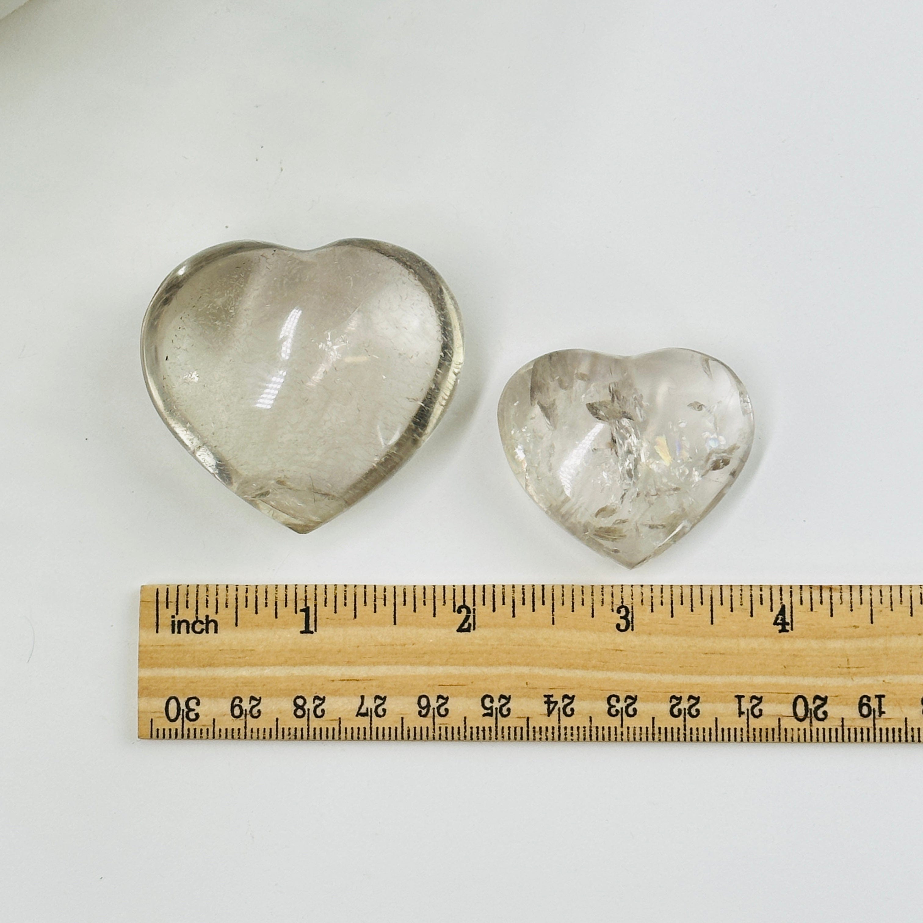 Crystal Quartz Hearts YOU CHOOSE