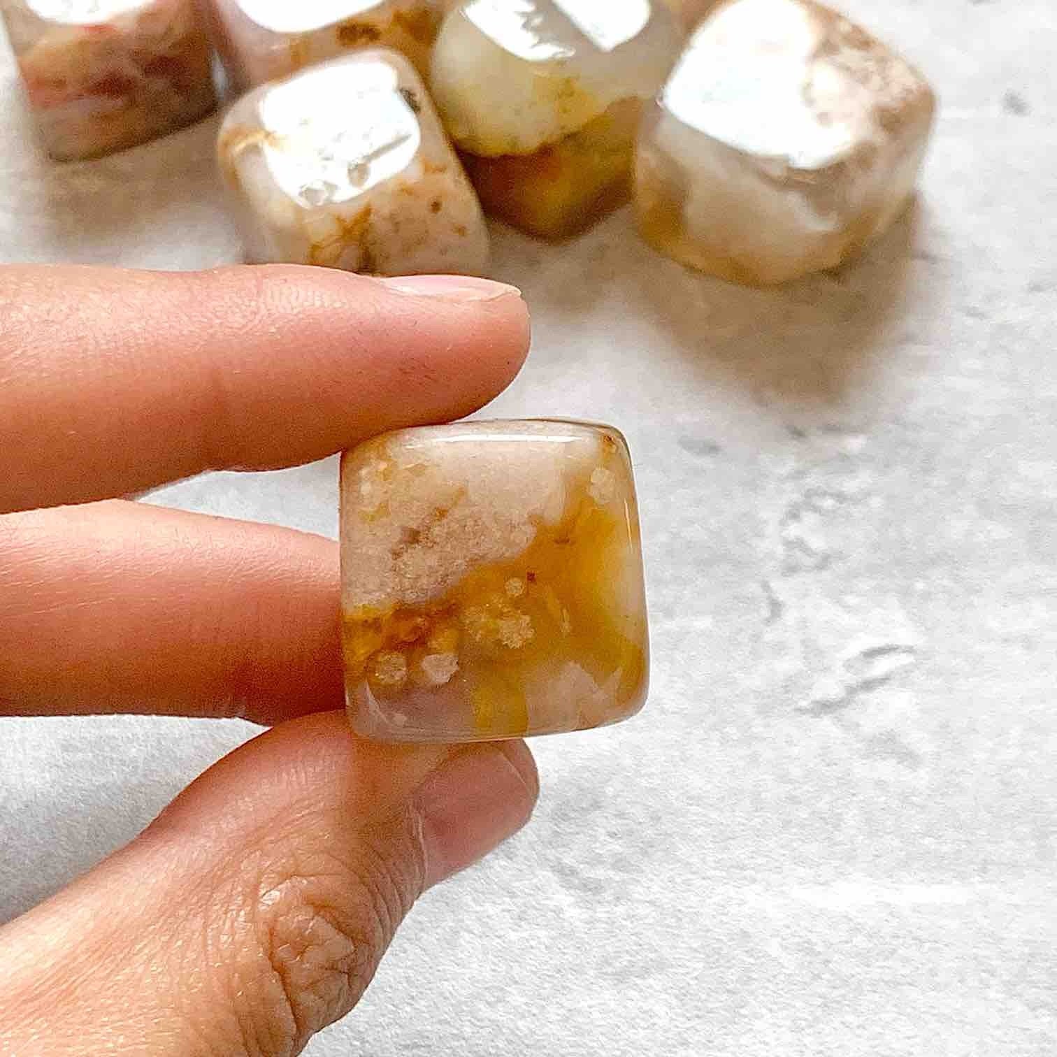 Flower Agate Cubes