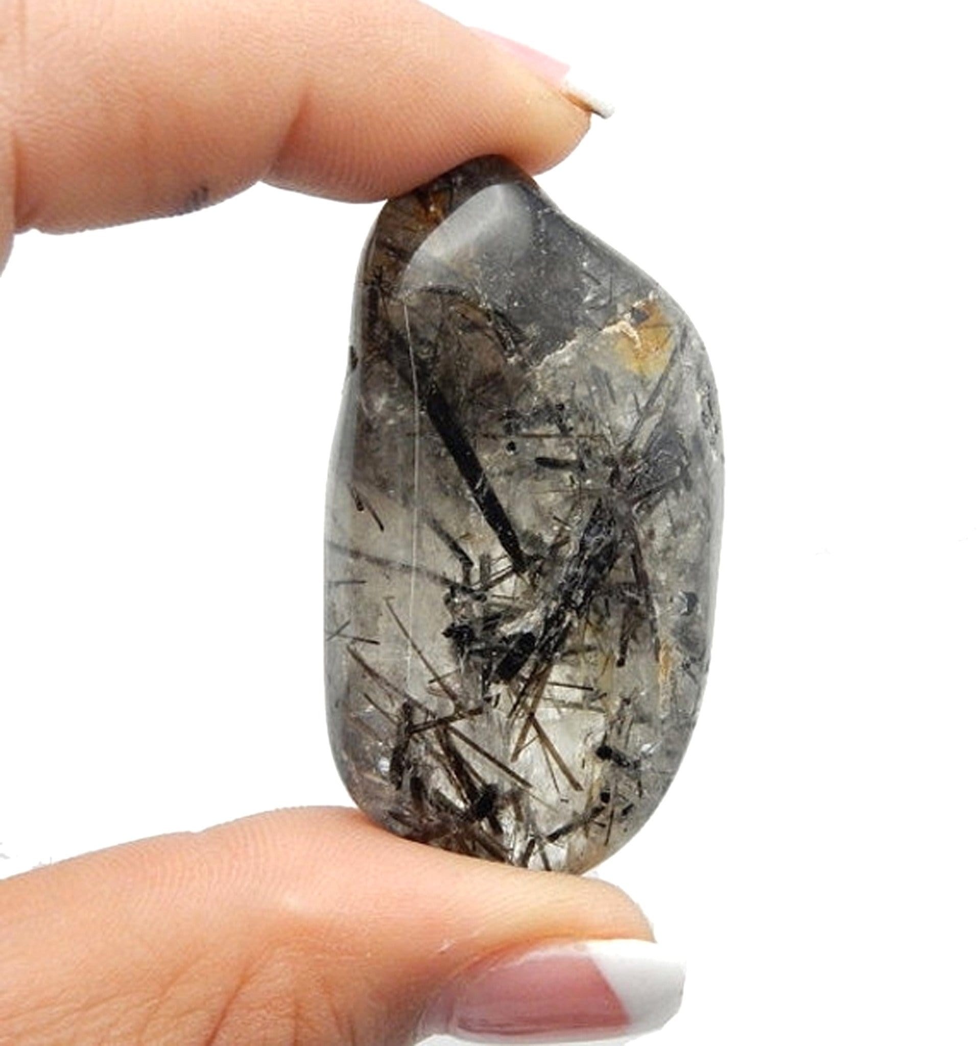 Tumbled Dark Rutilated Crystal Quartz - Large (RK37B8-01)